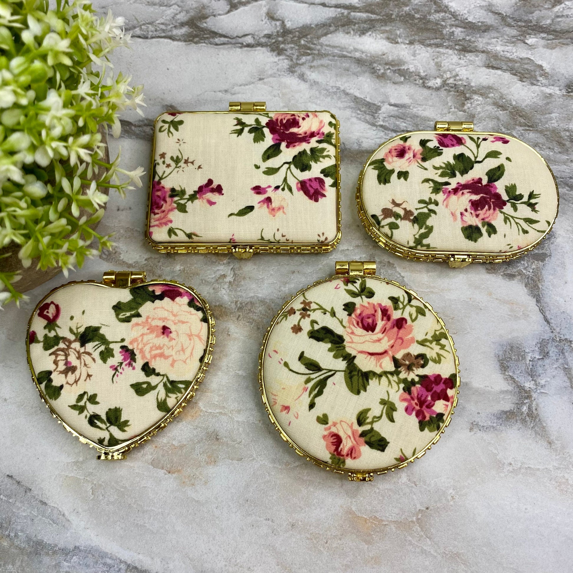 Ivory Floral mirror by Arimel by Emily