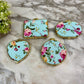 Blue Floral (by shape) mirror by Arimel by Emily