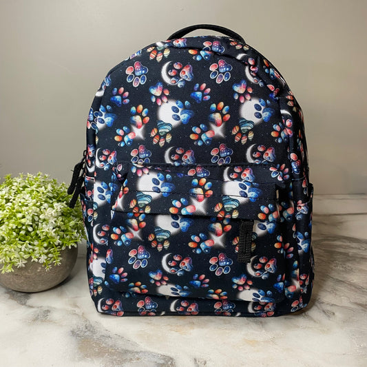 Dog Paw Galaxy Moon mini backpack by Arimel by Emily