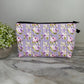 Lavender Cream Stripe pouch by Arimel by Emily