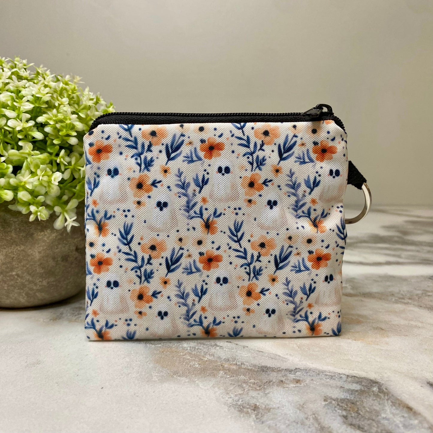 Floral Ghost mini pouch by Arimel by Emily