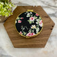 Compact Mirror - Black Floral (by shape)