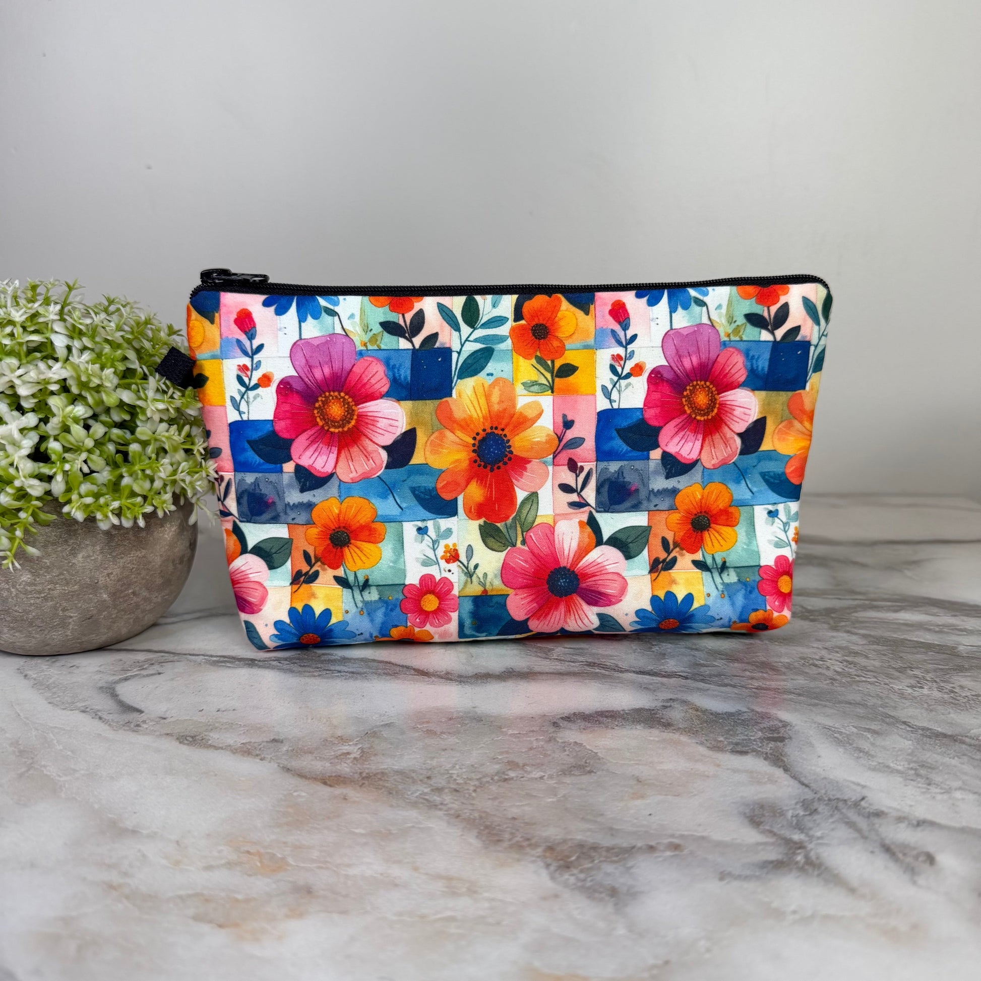 Bright Checkered pouch by Arimel by Emily