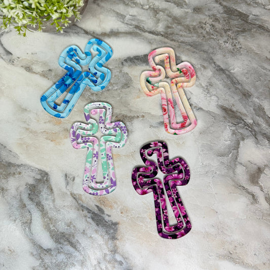 Floral Cross paperclip by Arimel by Emily