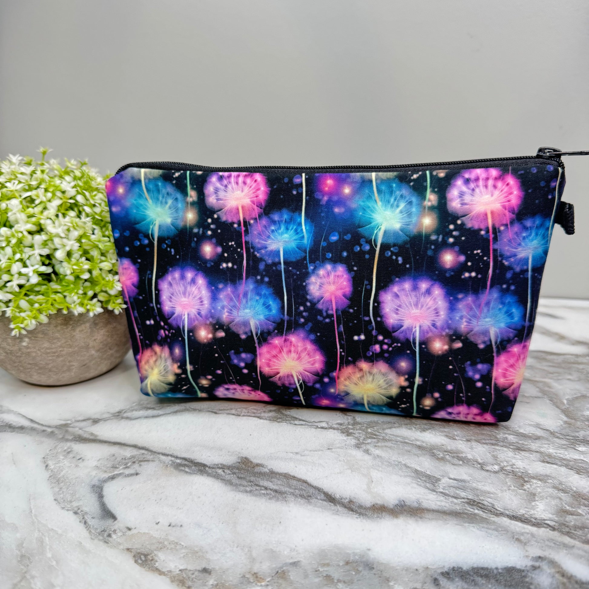 Rainbow Dandelion pouch by Arimel by Emily