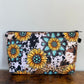 Pouch - Floral Sunflower, Turquoise
